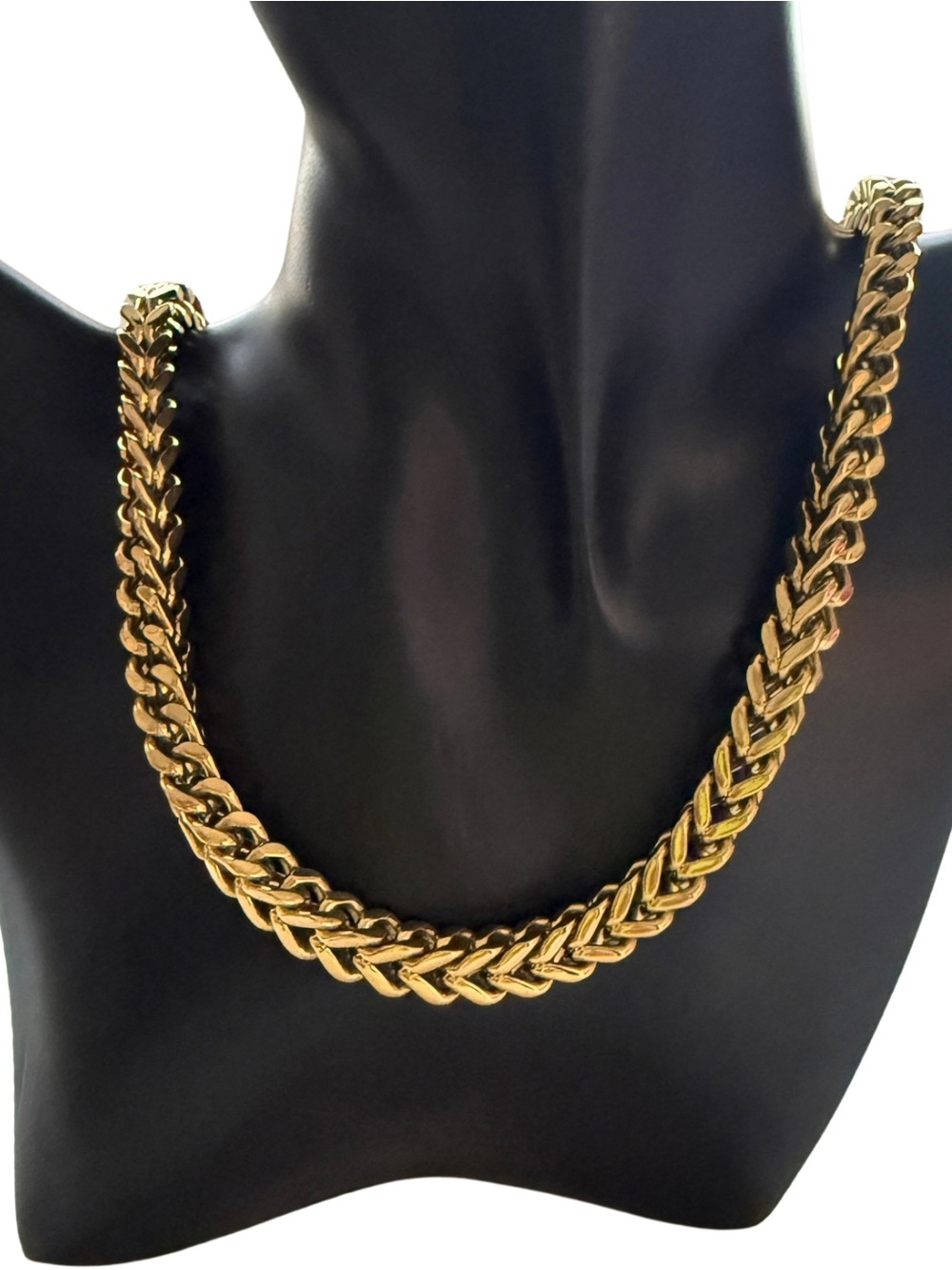 22” Gold Plated Franco Chain Necklace| 136g | Stamped